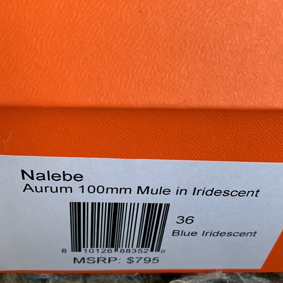 Nalebe Aurum 100mm Mule in Blue Iridescent size 36 - Picture 5 of 10